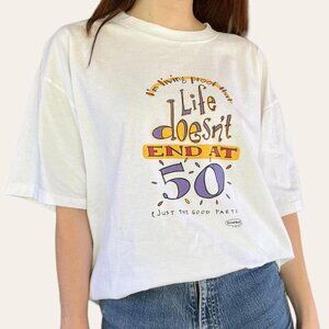 2000s dad joke funny graphic tee Silver Mountain Sportswear XL/XXL
